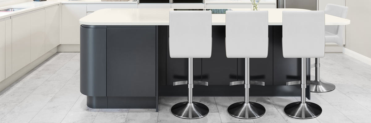 Brushed Steel Kitchen Stools
