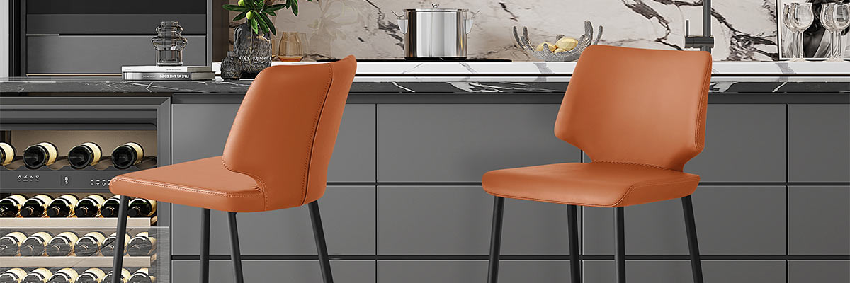 Orange Kitchen Stools