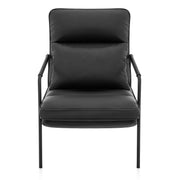 Moda Accent Chair Black Real Leather