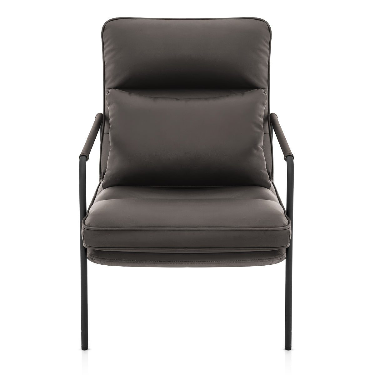 Moda Accent Chair Brown Real Leather
