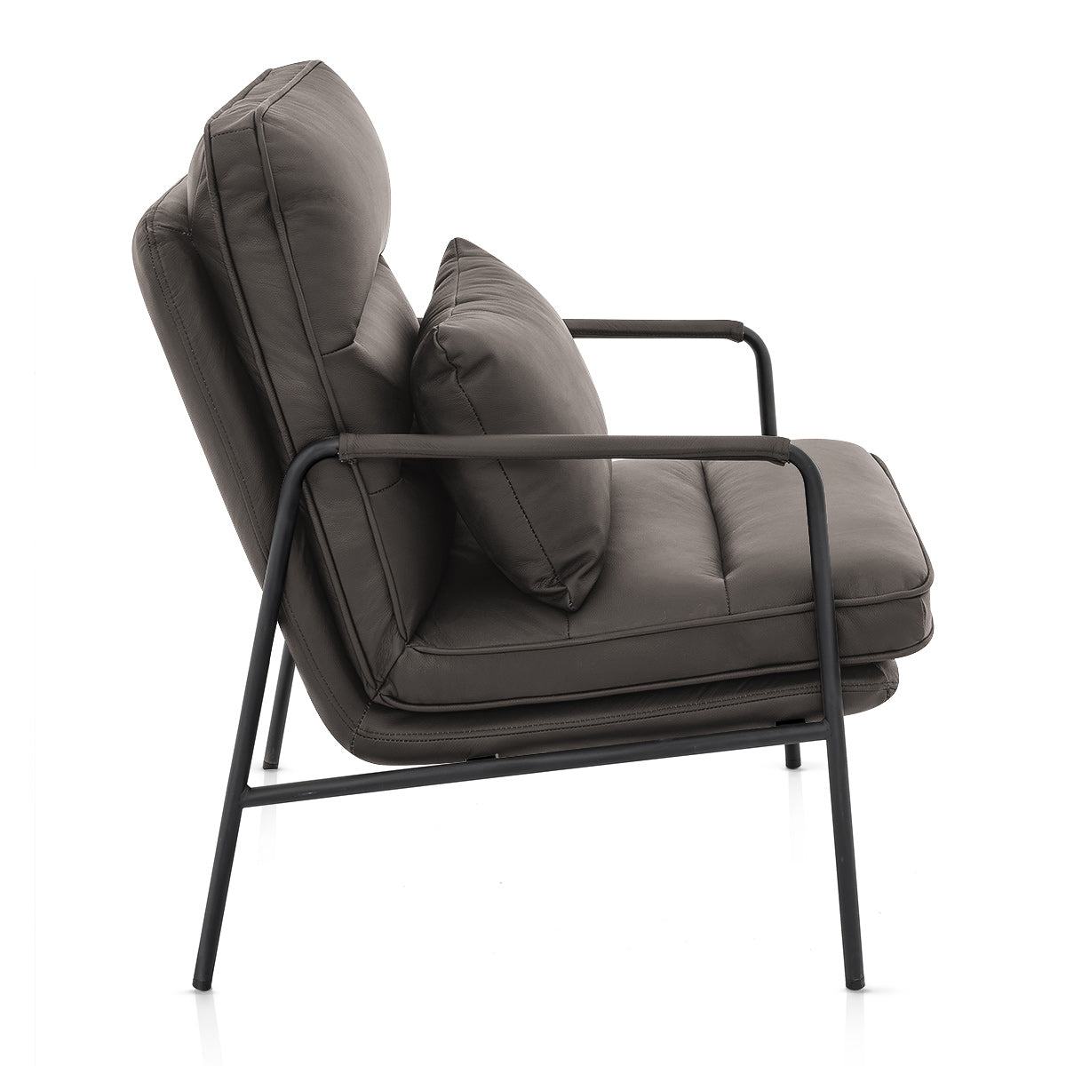 Moda Accent Chair Brown Real Leather