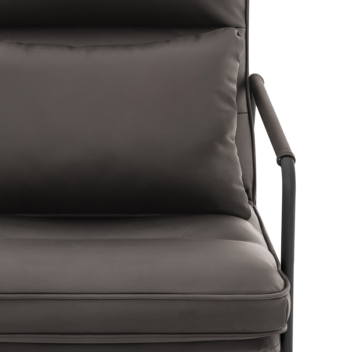 Moda Accent Chair Brown Real Leather