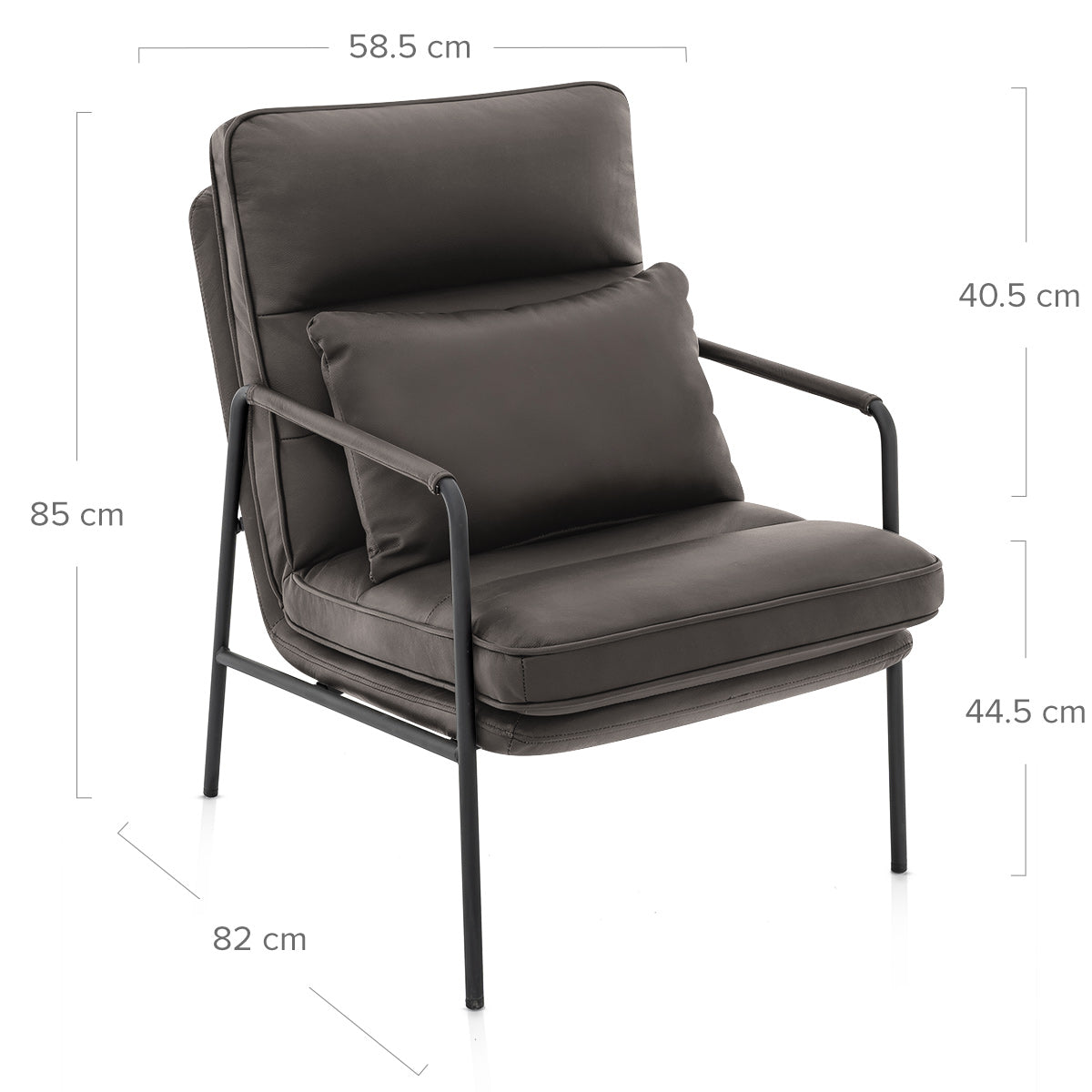 Moda Accent Chair Brown Real Leather