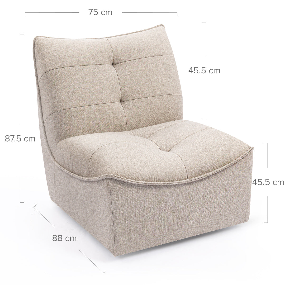 Hollis Accent Chair Tweed Fabric