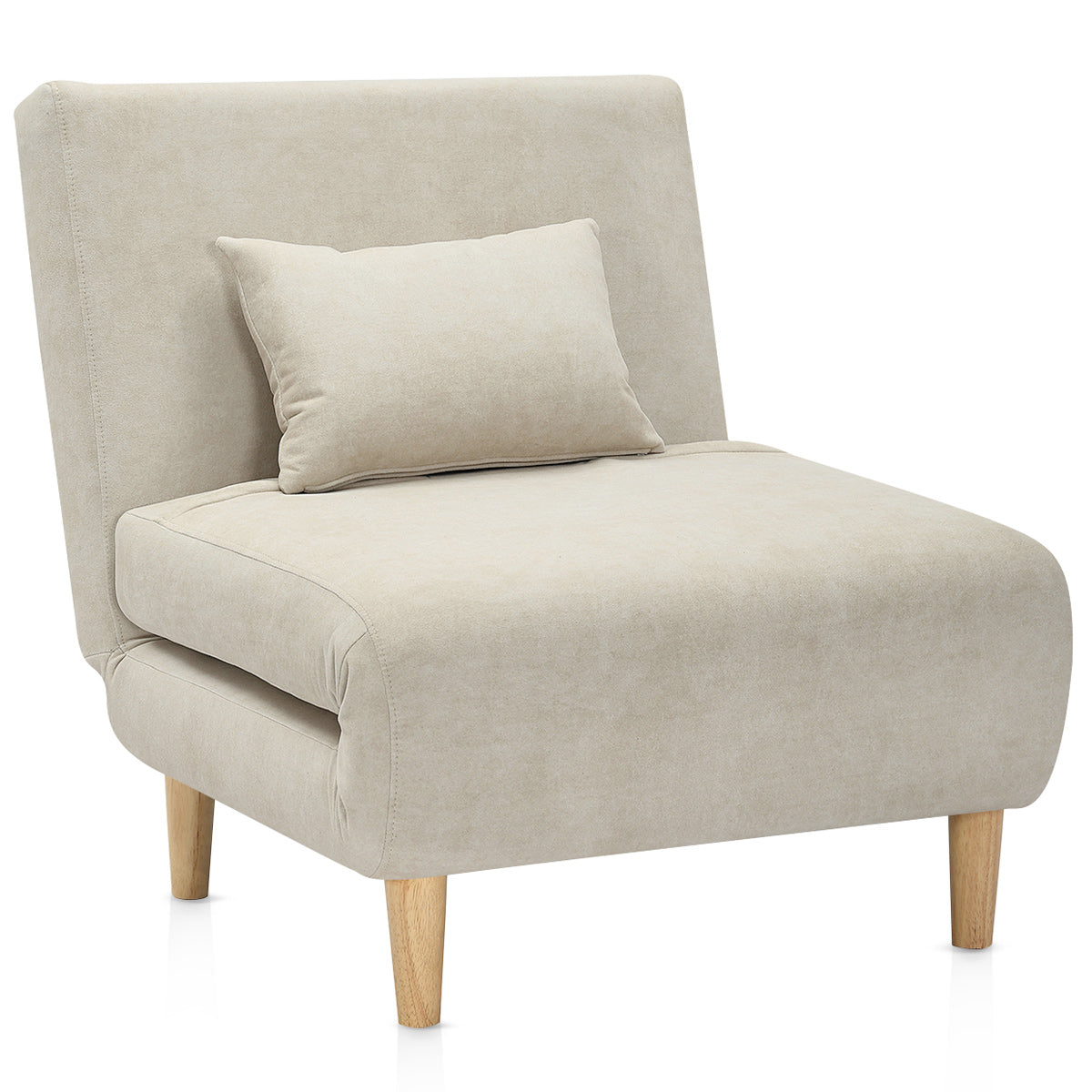 Celeste Single Sofa Bed Beige Fabric