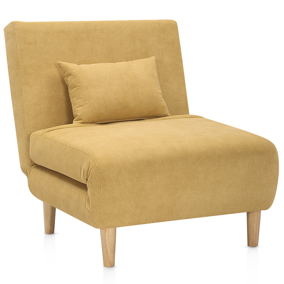 Celeste Single Sofa Bed Chair Mustard Fabric