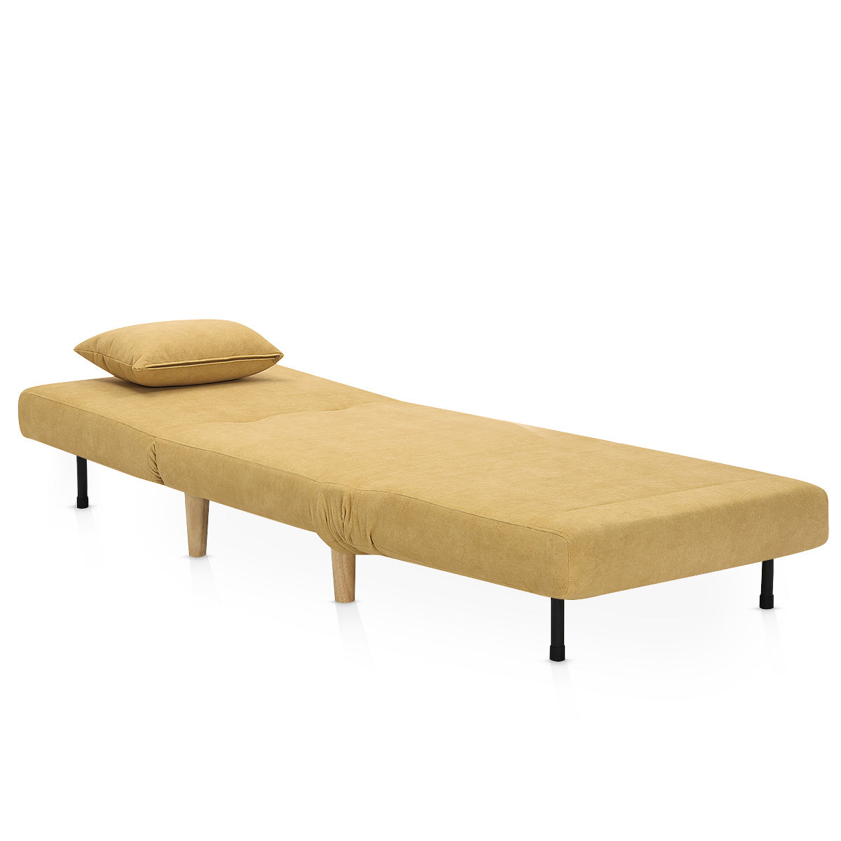 Celeste Single Sofa Bed Chair Mustard Fabric