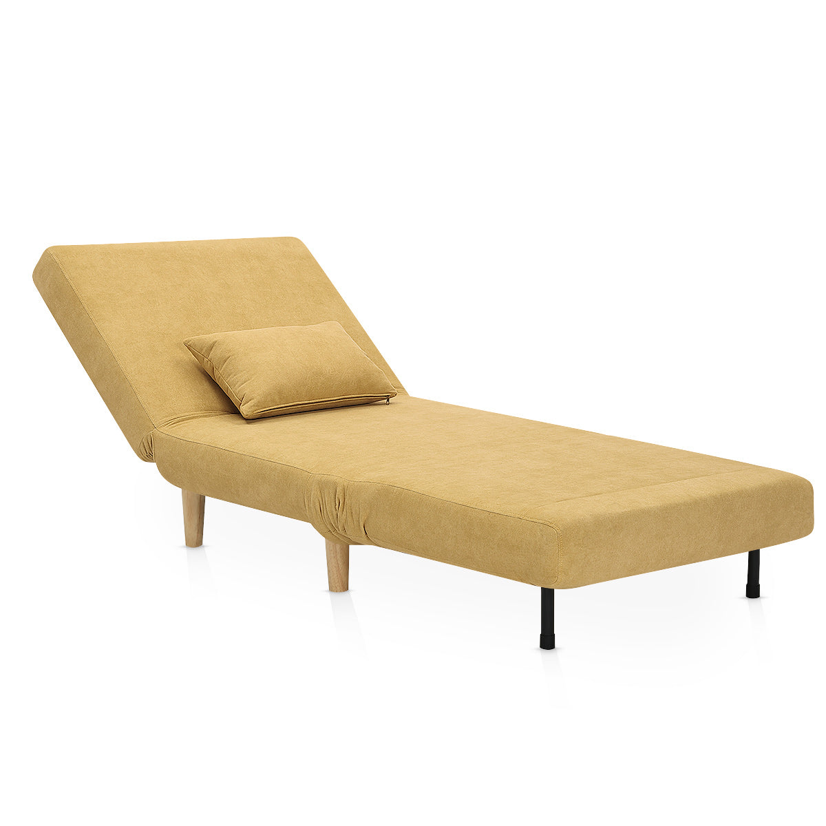 Celeste Single Sofa Bed Chair Mustard Fabric