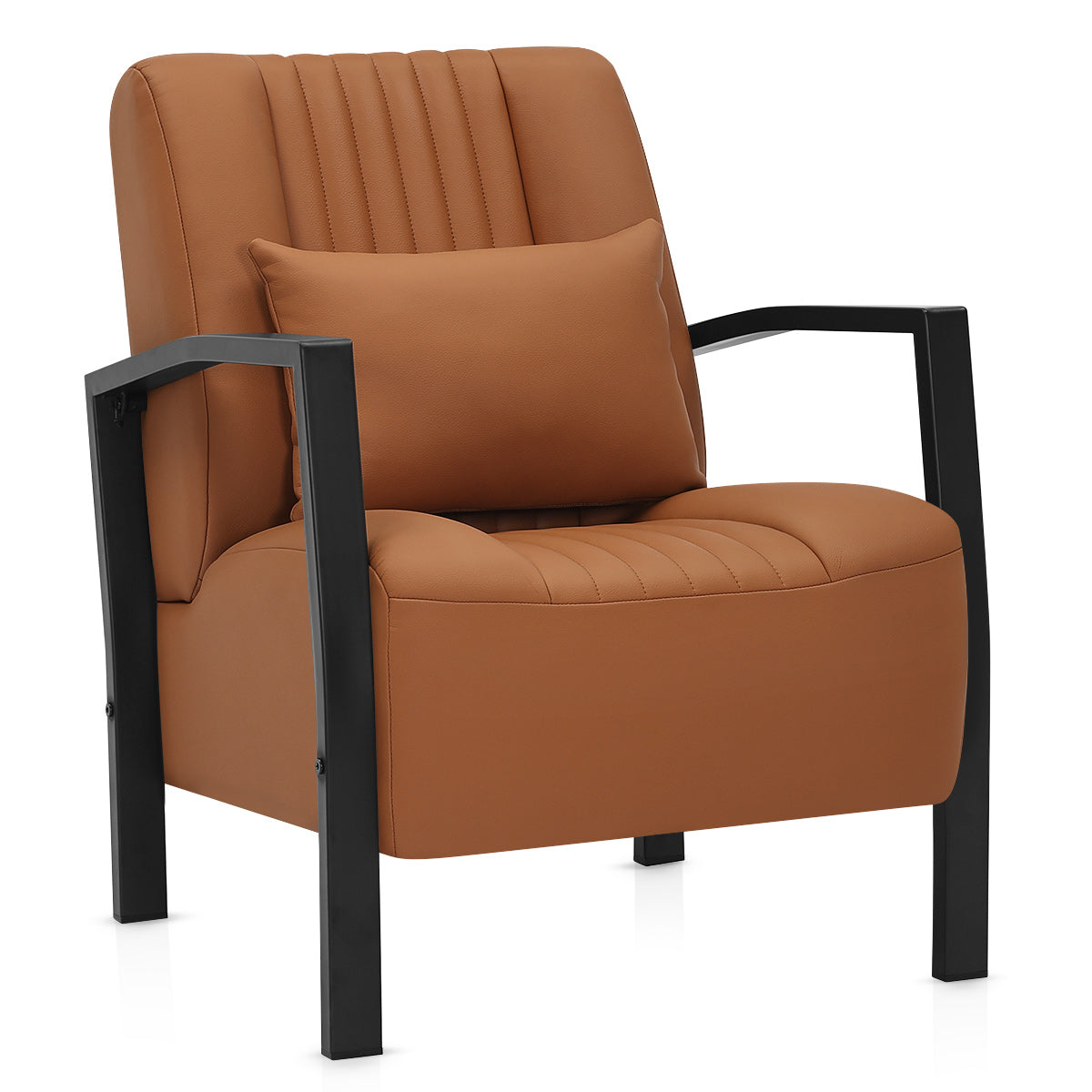 Byron Accent Chair Tan Eco Leather