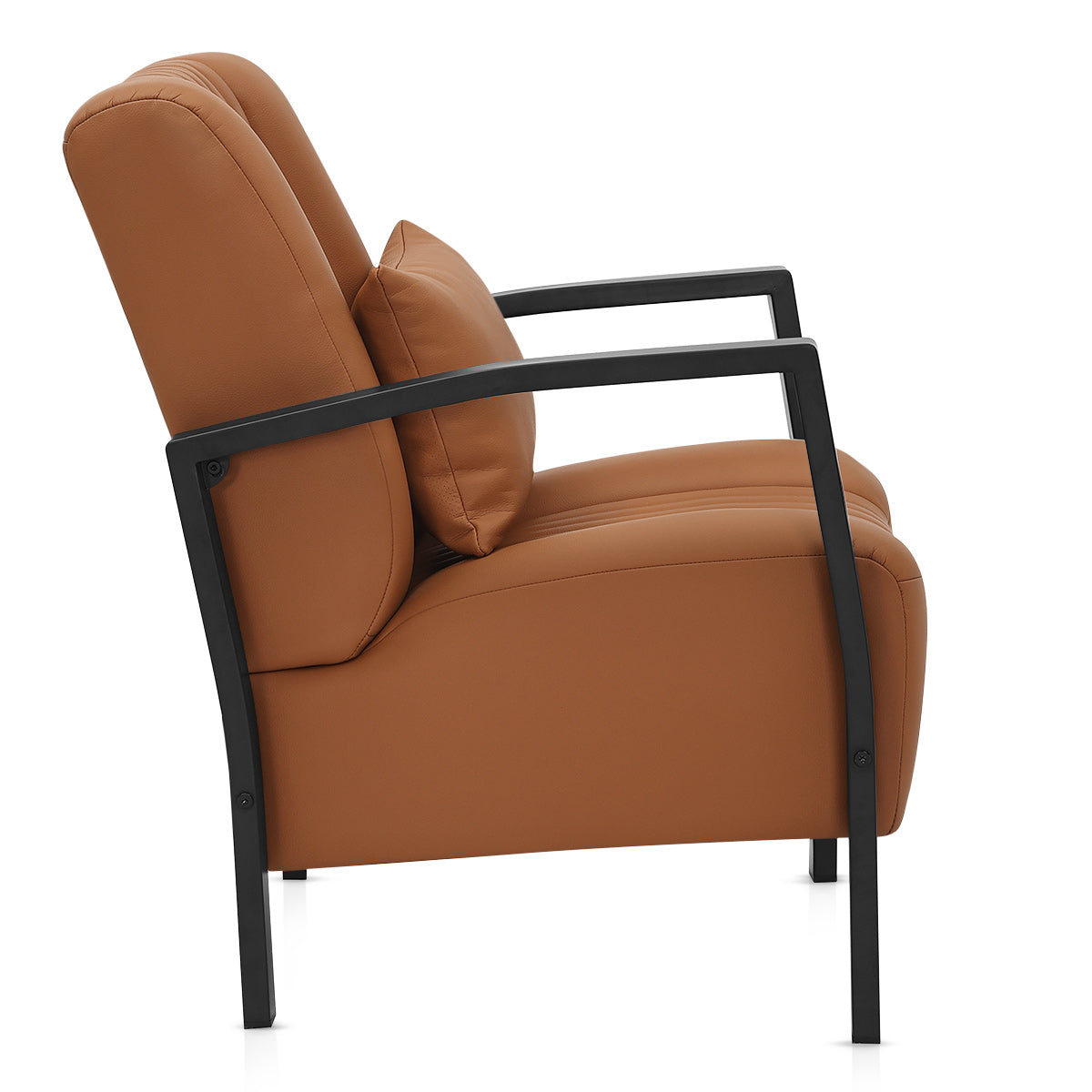 Byron Accent Chair Tan Eco Leather