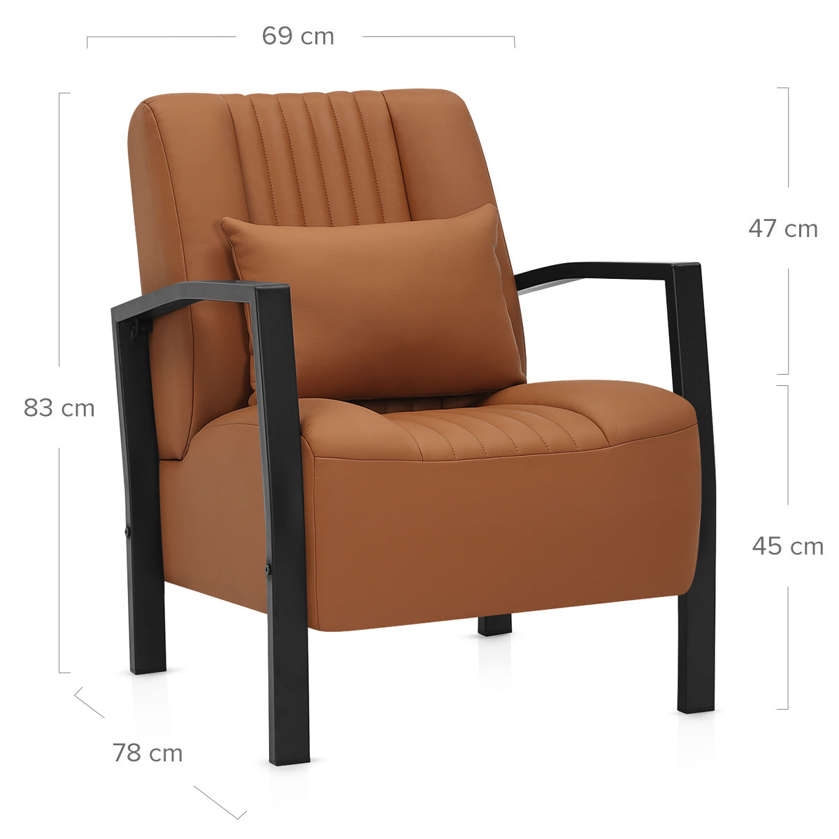 Byron Accent Chair Tan Eco Leather