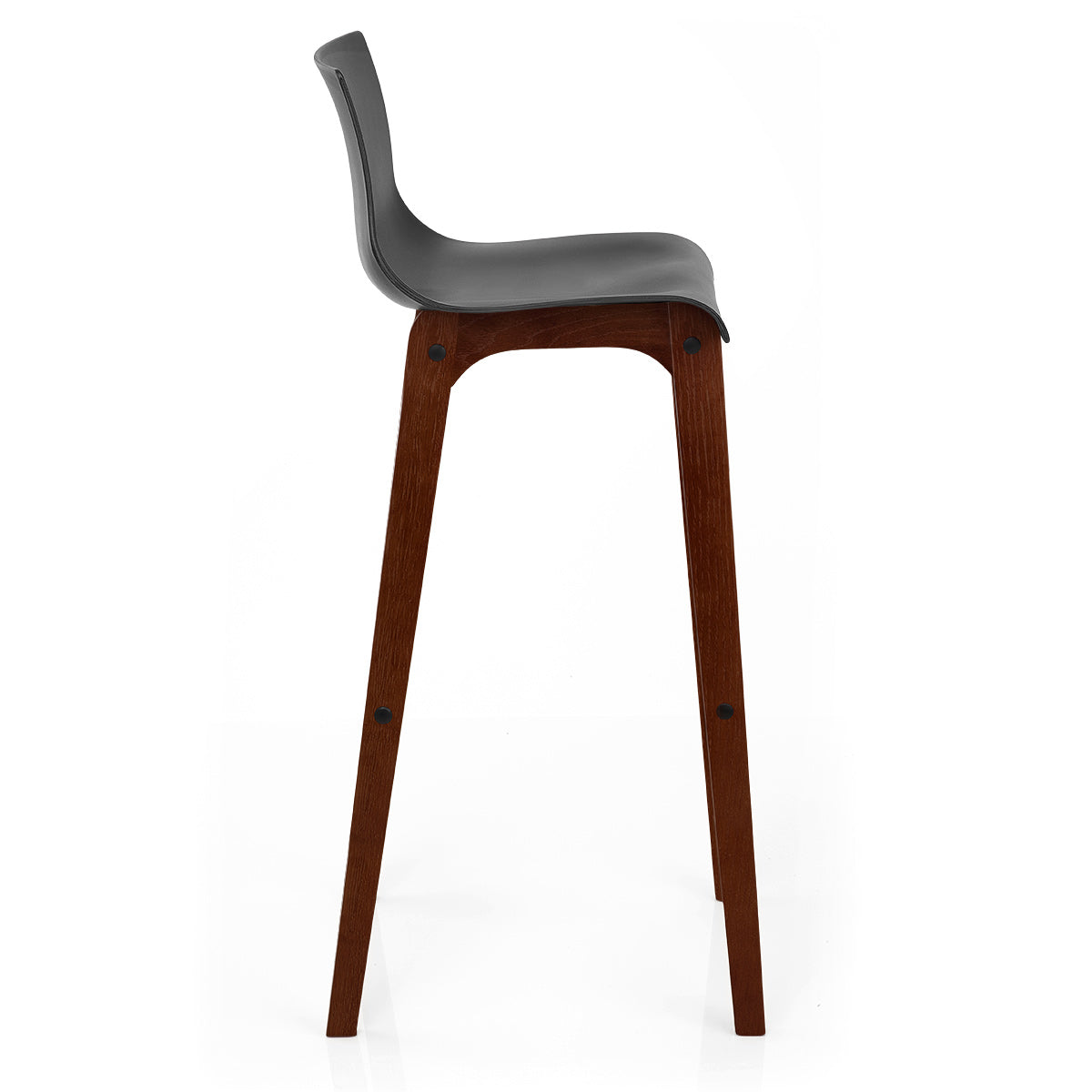 Drift Walnut & Black Bar Stool