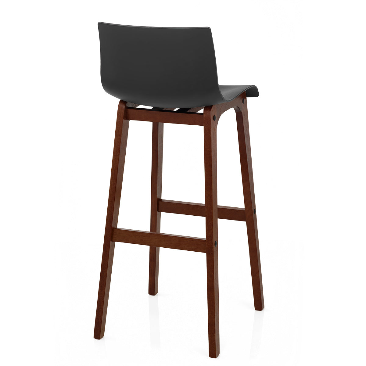 Drift Walnut & Black Bar Stool