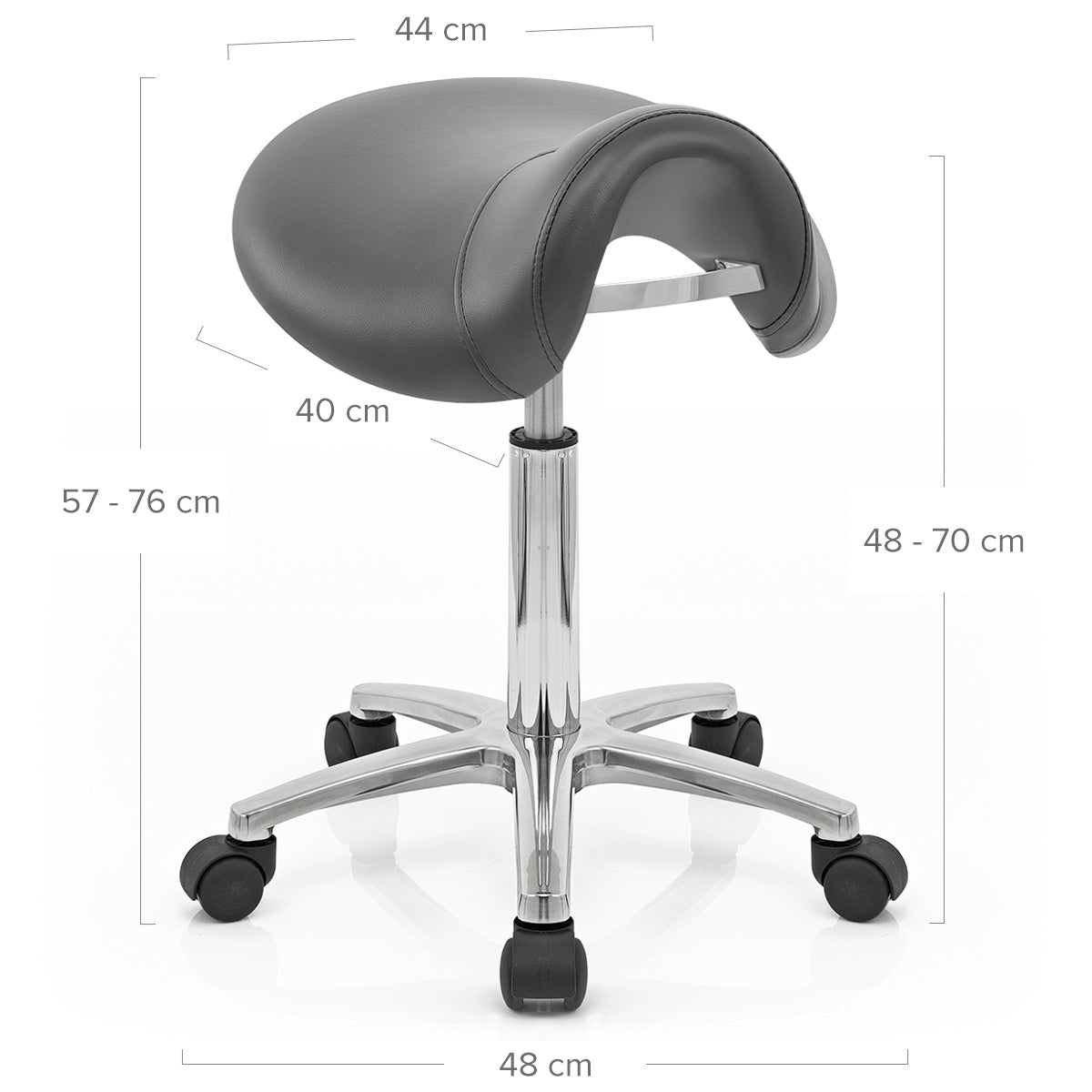 Deluxe Saddle Stool Grey