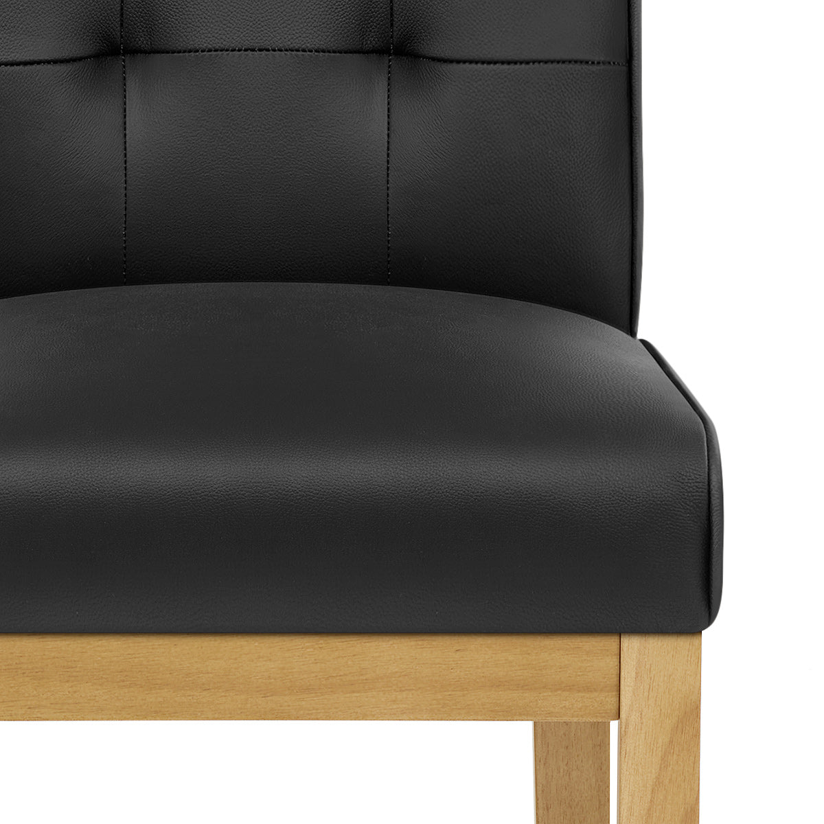Ashby Real Leather Bar Stool Black