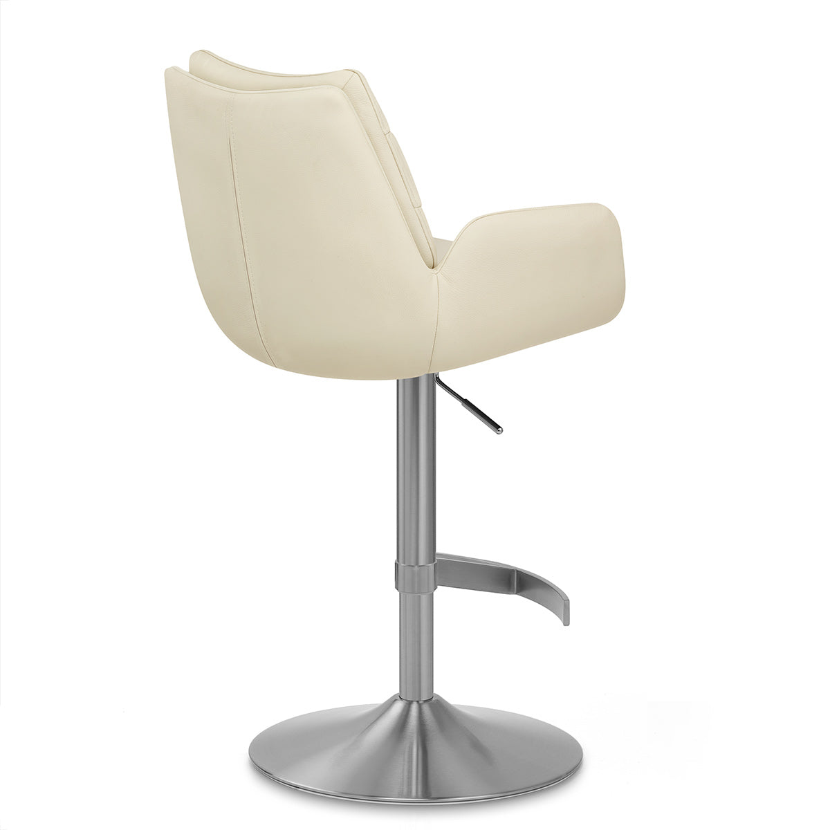 Seville Real Leather Brushed Stool Cream