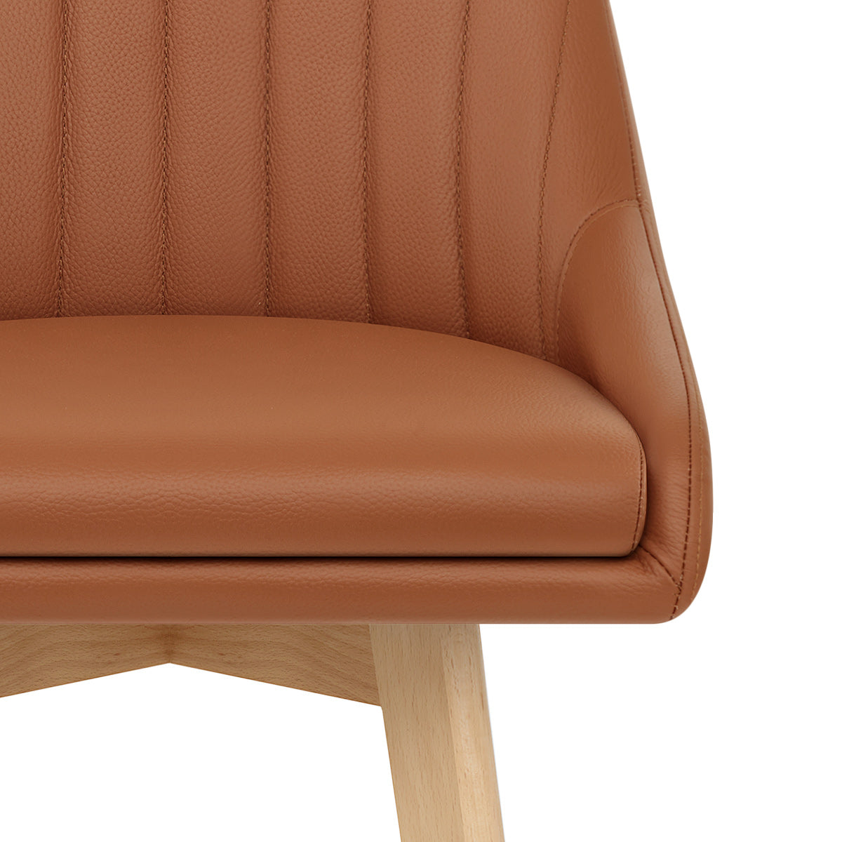 Hamilton Bar Stool Oak & Tan Real Leather