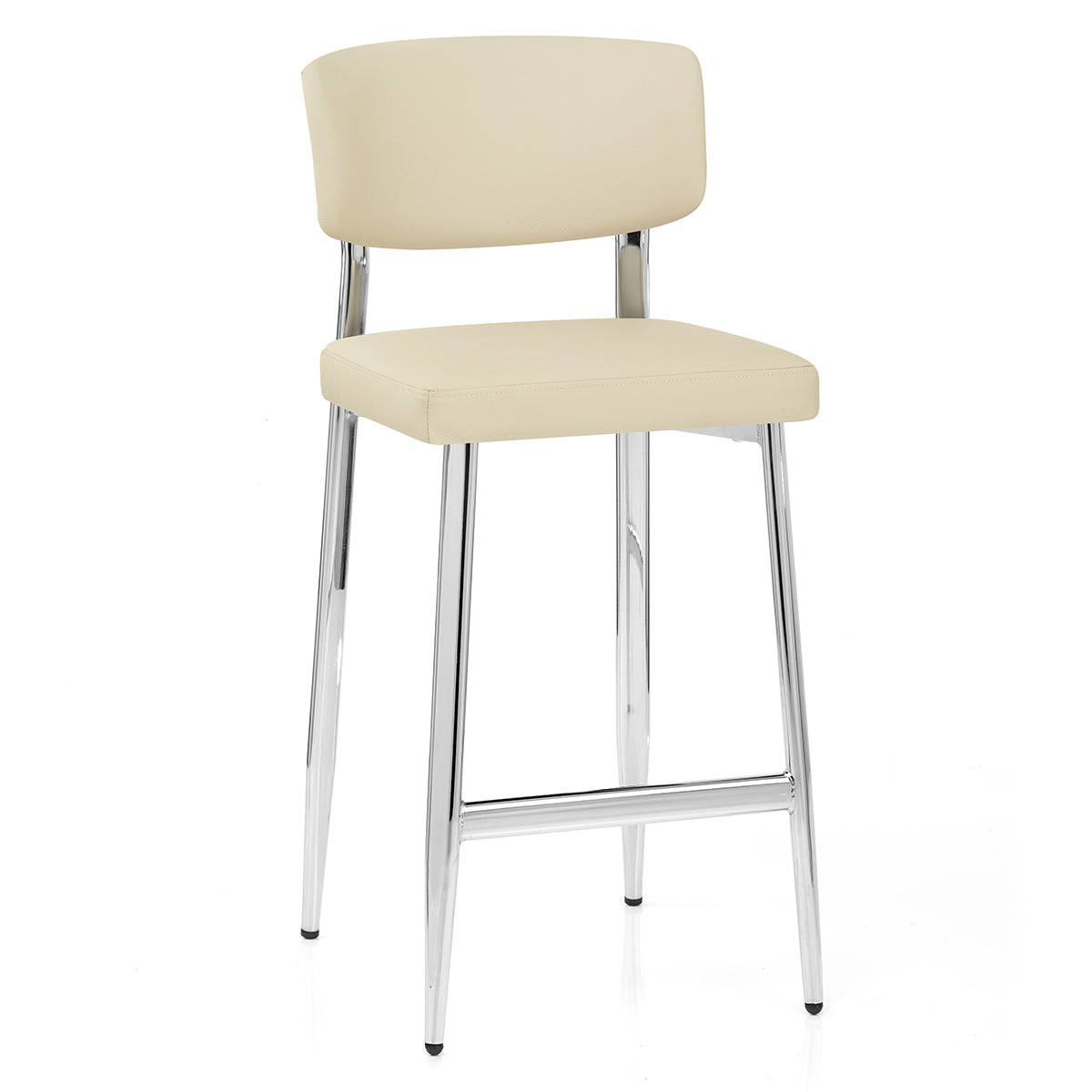 Parker Bar Stool Cream Real Leather
