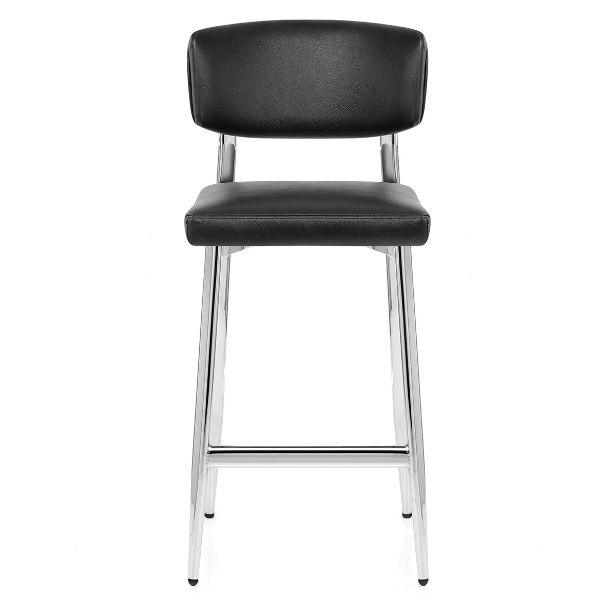 Parker Bar Stool Black Real Leather