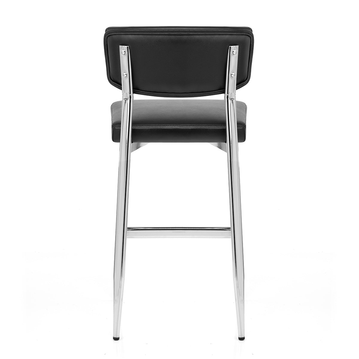 Parker Bar Stool Black Real Leather