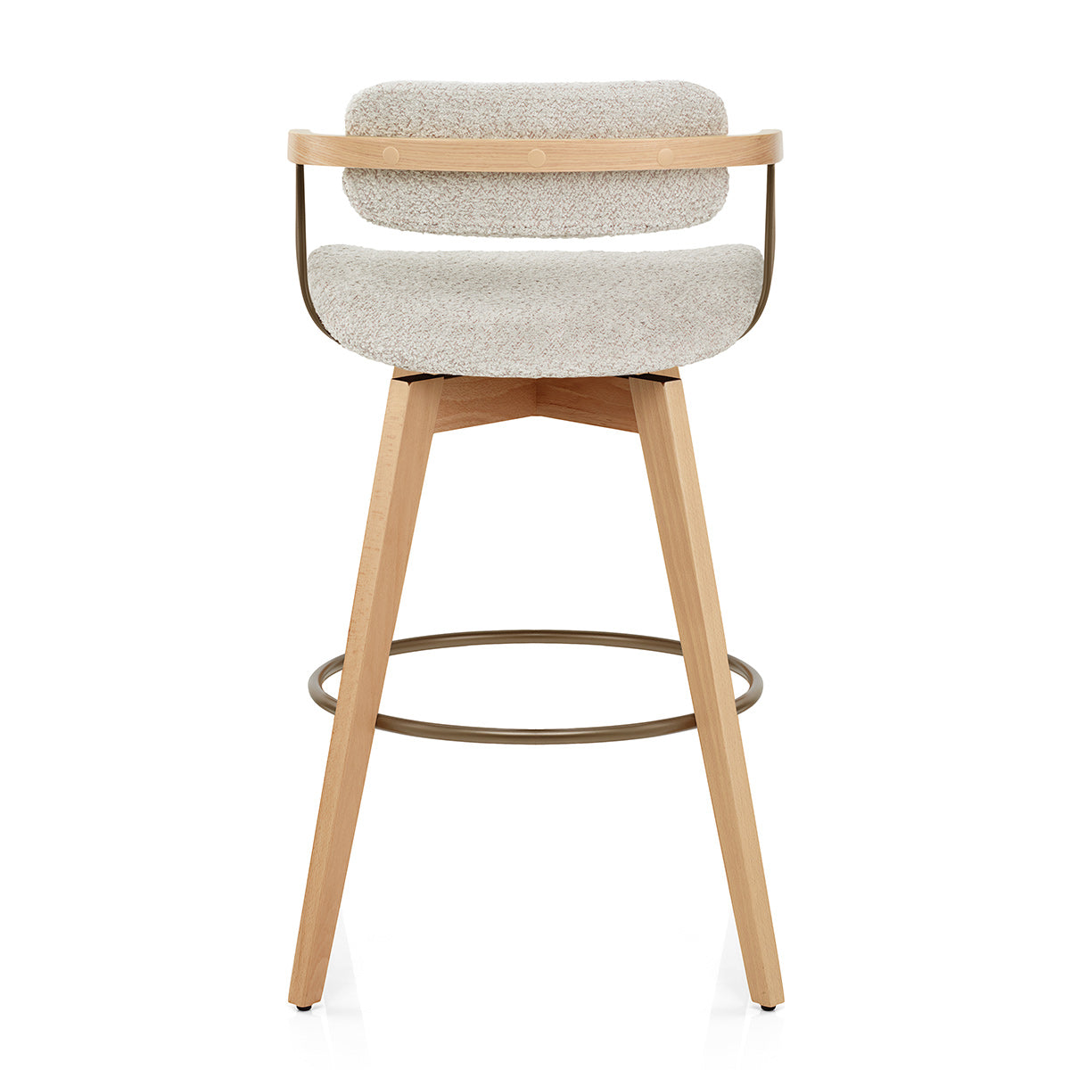 Electra Oak Stool Cream Boucle