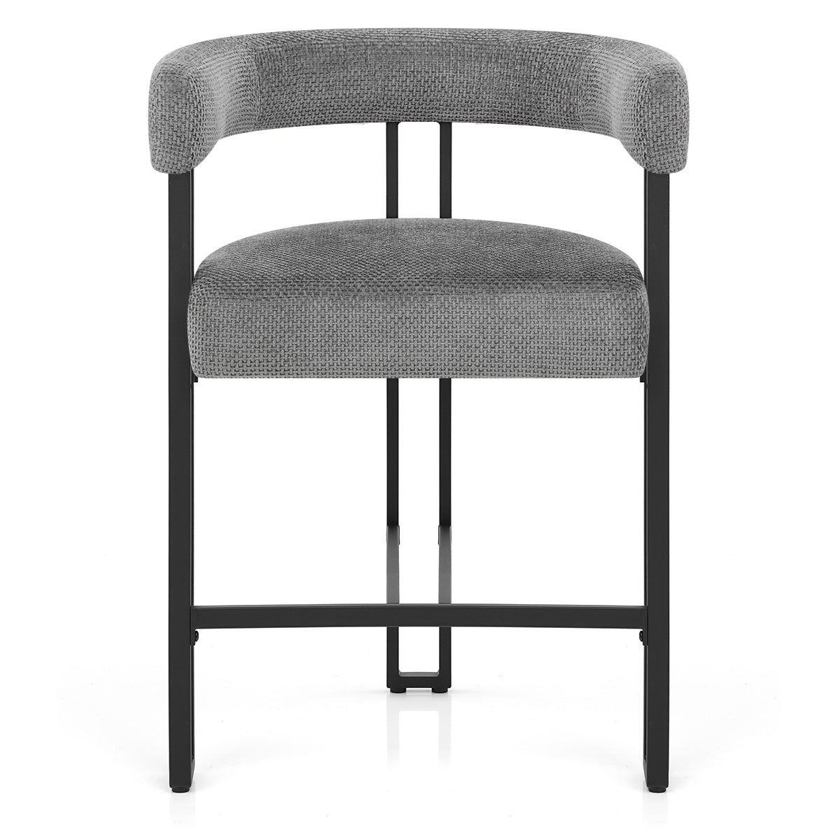Gigi Bar Stool Grey Fabric