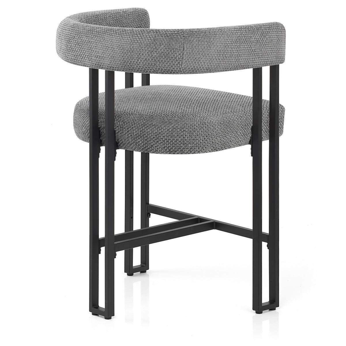Gigi Bar Stool Grey Fabric