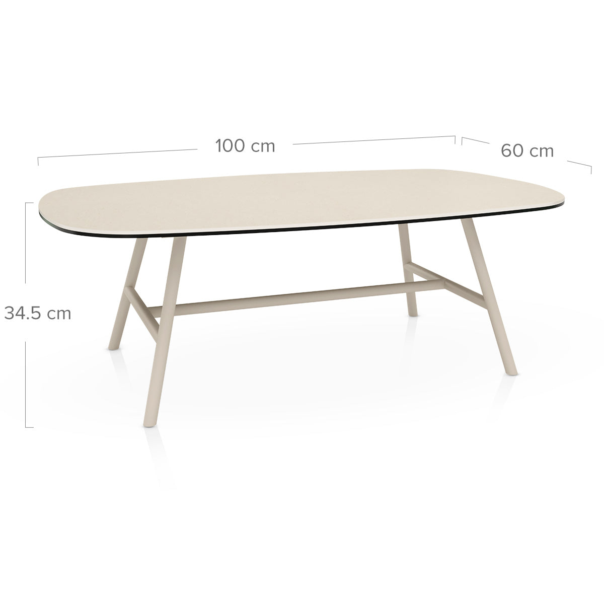 Saturn 100cm Coffee Table Cream