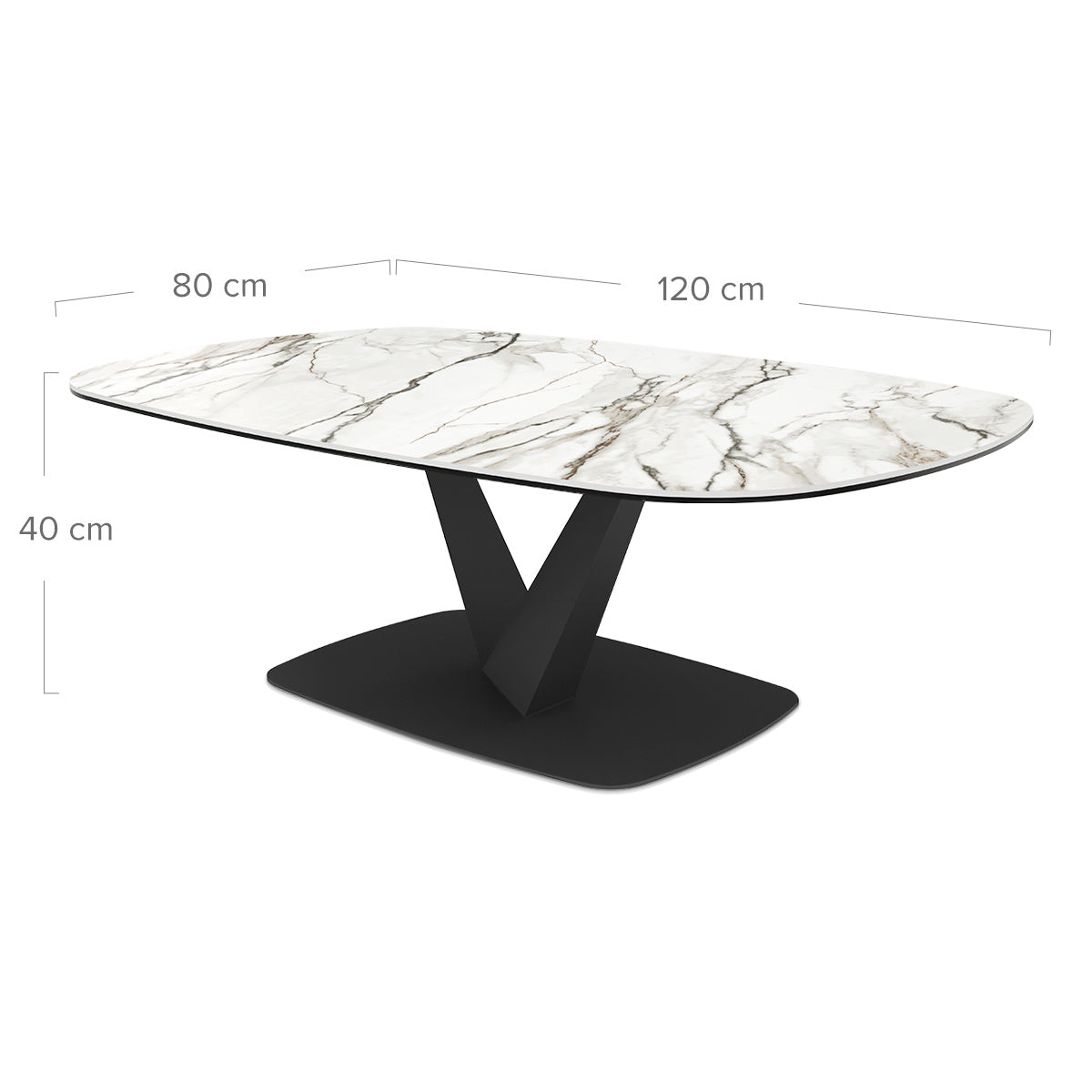 Pluto 120cm Coffee Table White