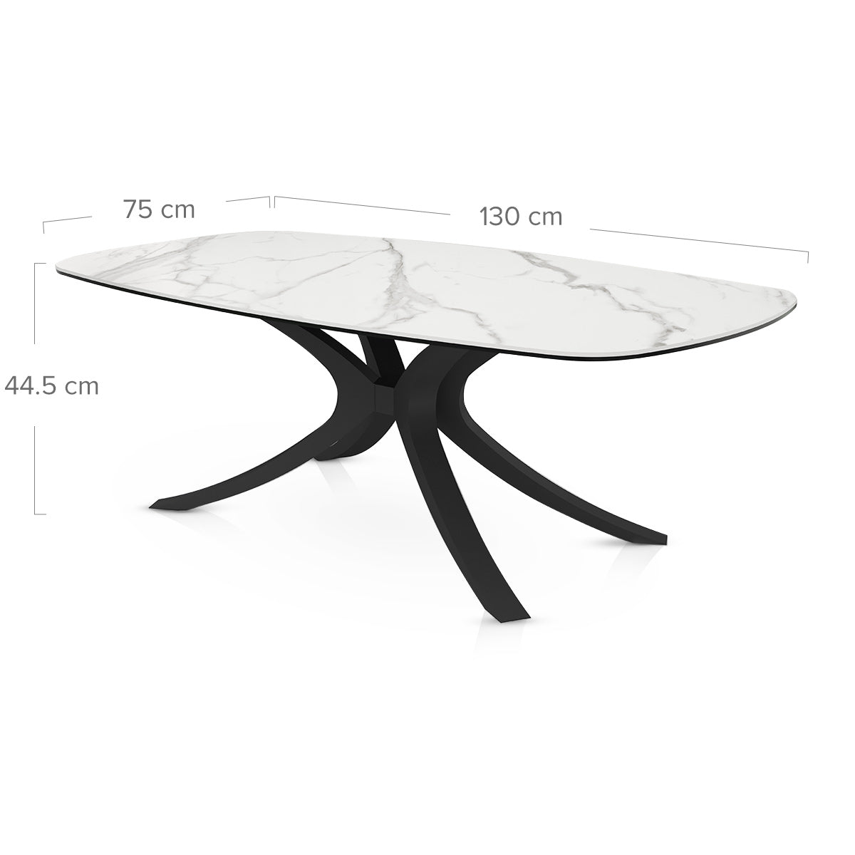 Olympia 130cm Black Coffee Table