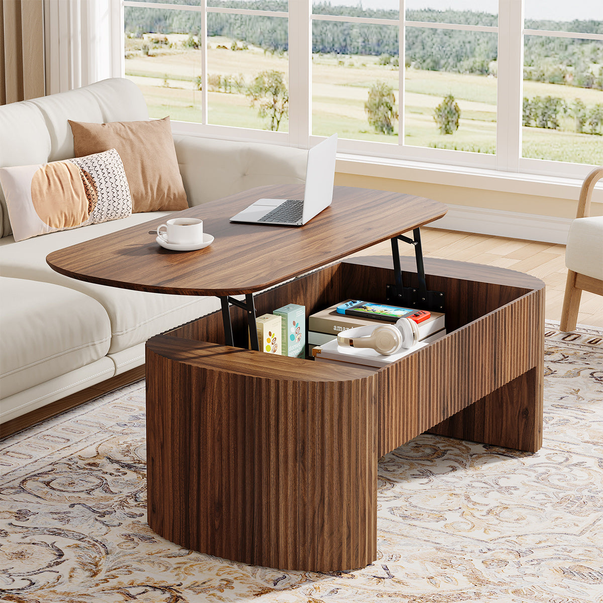 Garda 120cm Walnut Storage Coffee Table