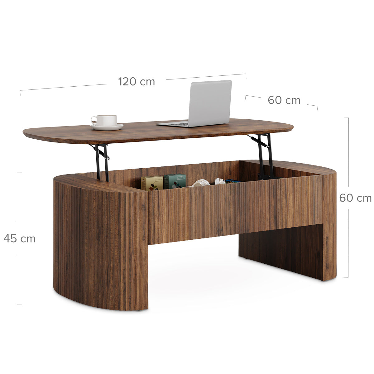 Garda 120cm Walnut Storage Coffee Table