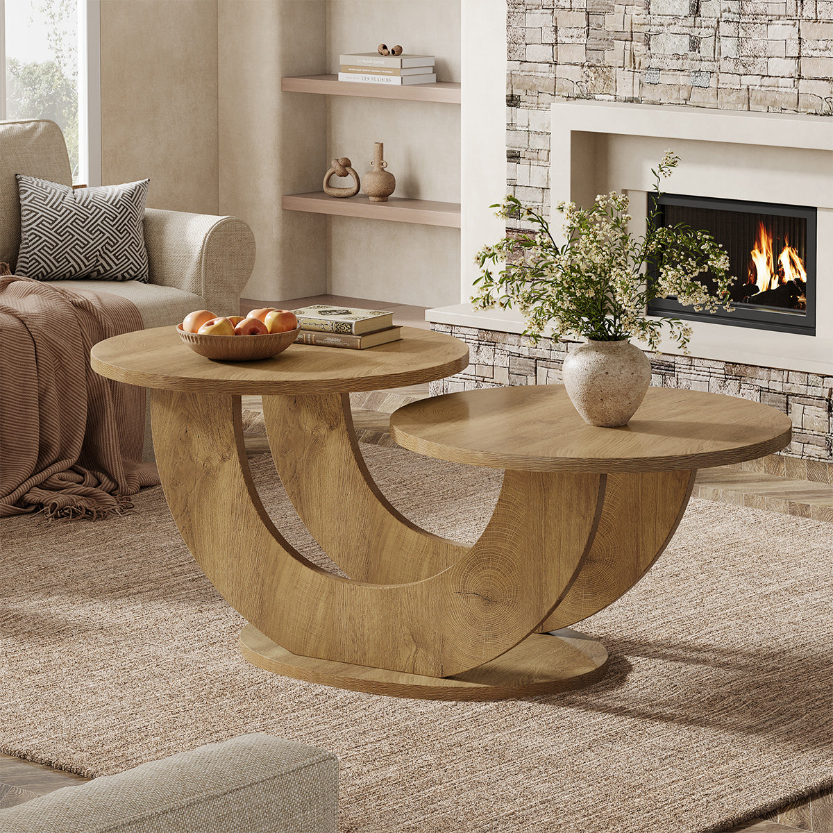 Nile 115cm Twin Coffee Table Oak