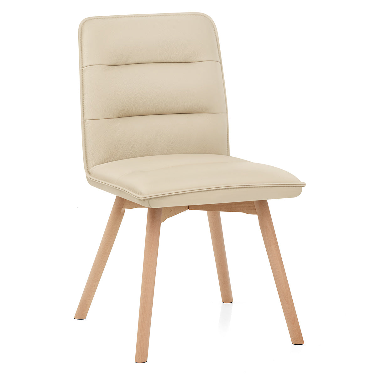 Ciro Real Leather Dining Chair Cream