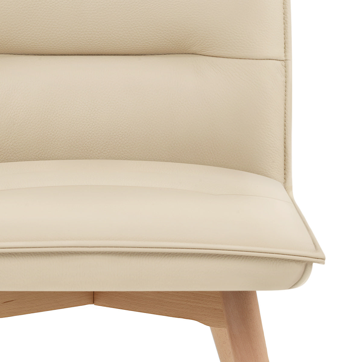 Ciro Real Leather Dining Chair Cream