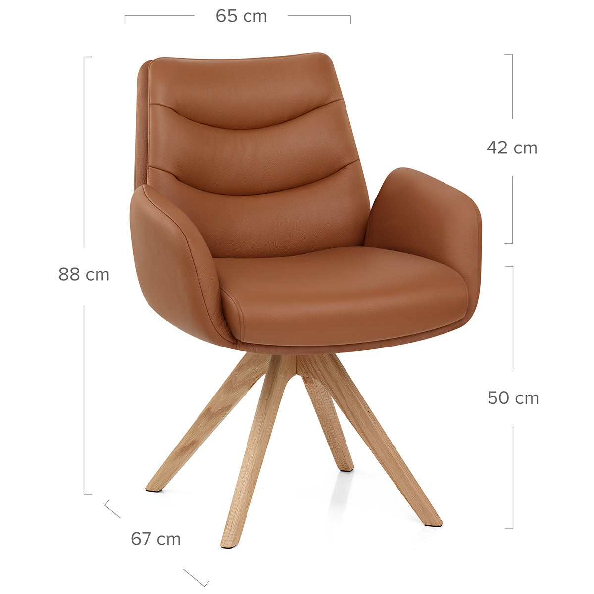Madrid Real Leather Armchair Tan