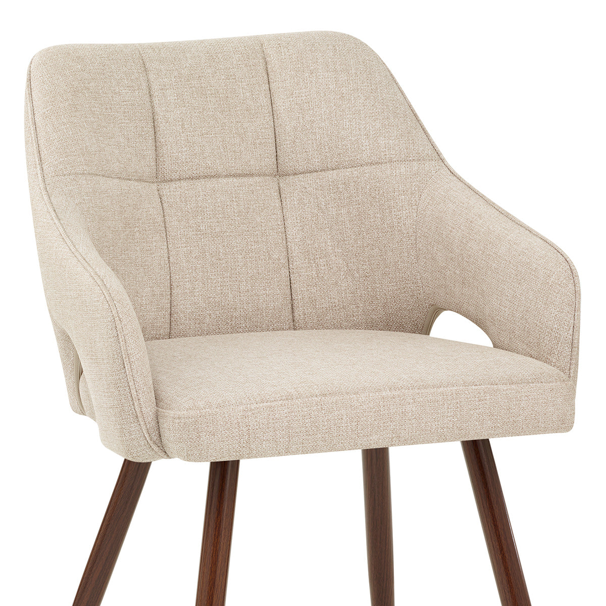 Elio Dining Chair Beige Fabric