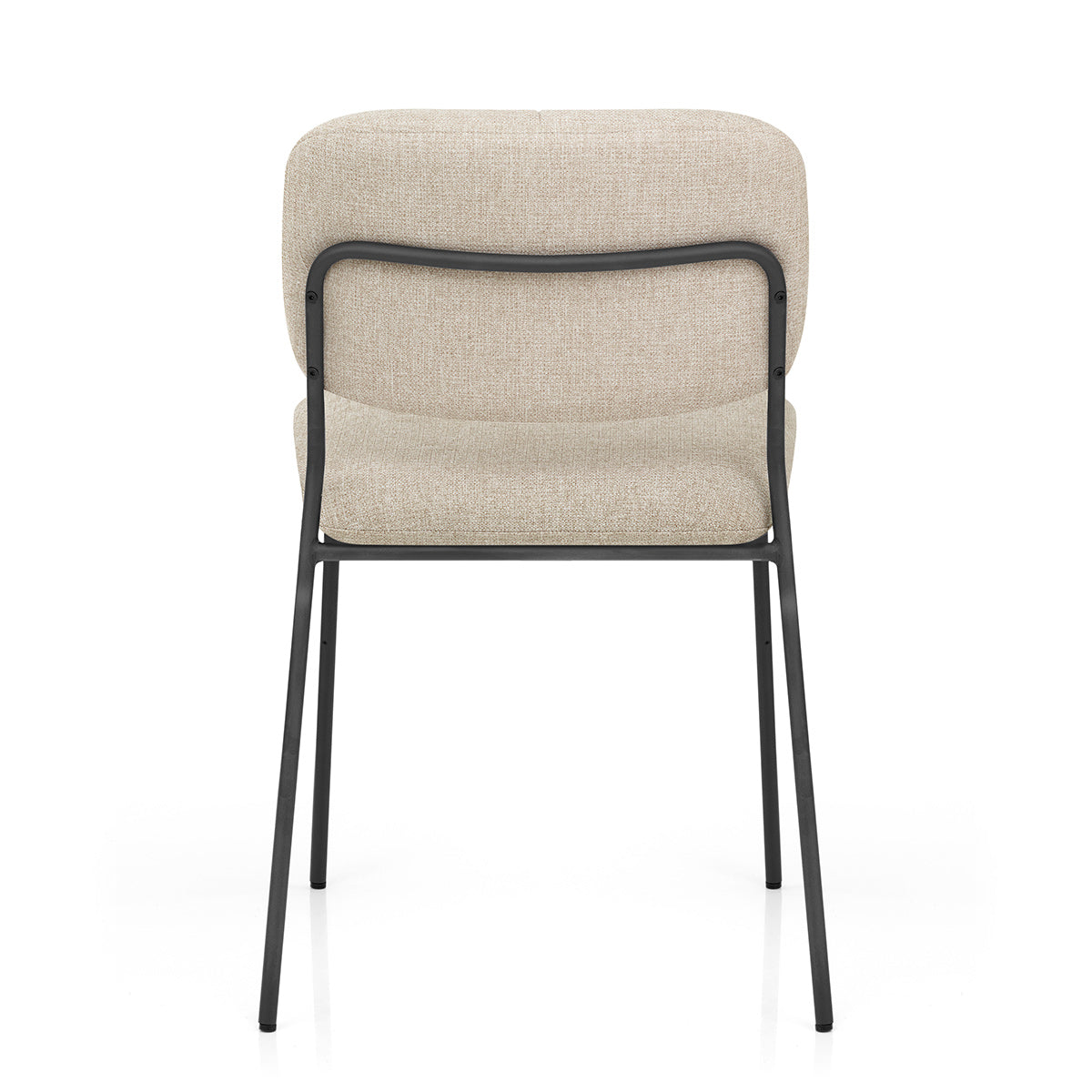 Lila Stackable Dining Chair Beige Fabric