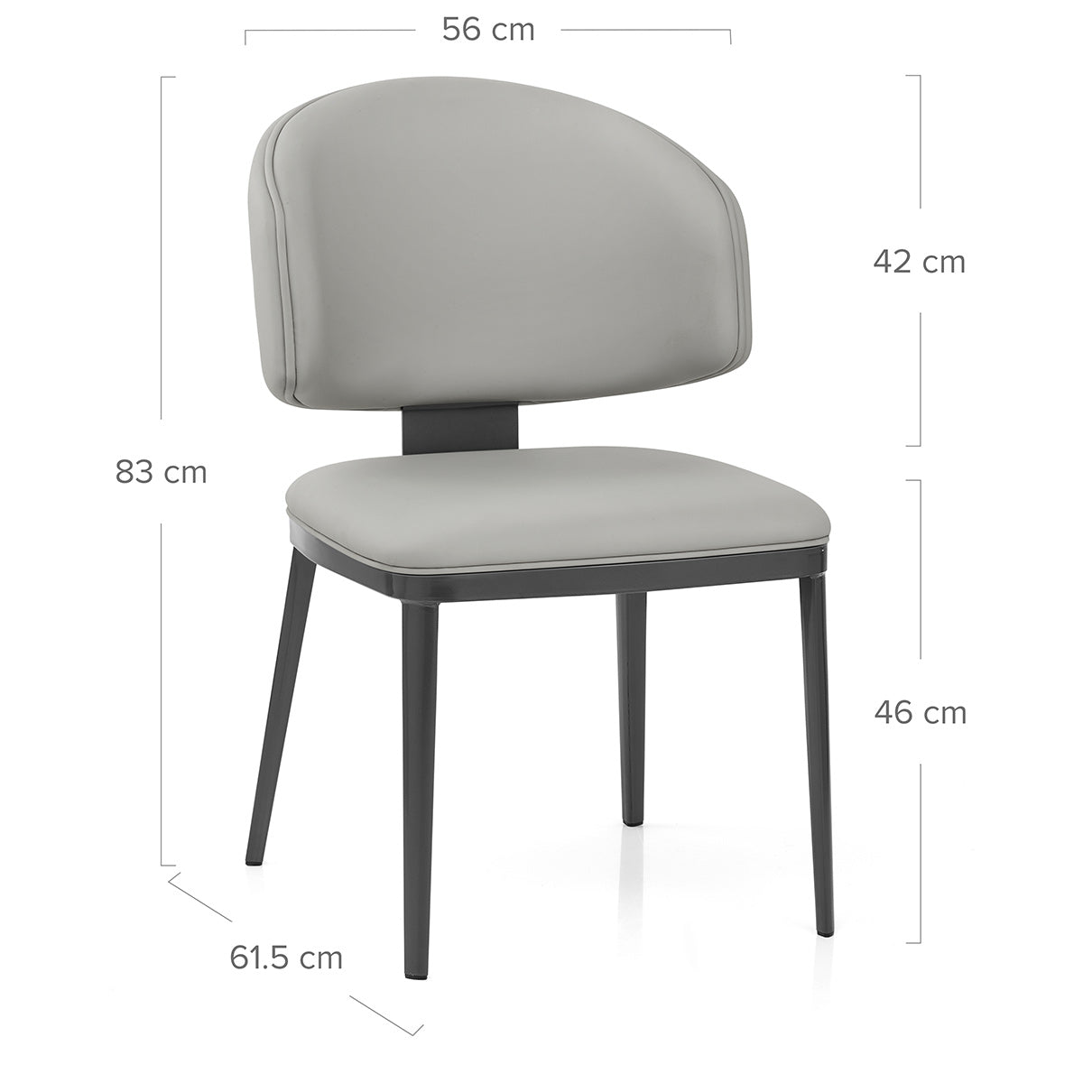 Elton Graphite Dining Chair Light Grey