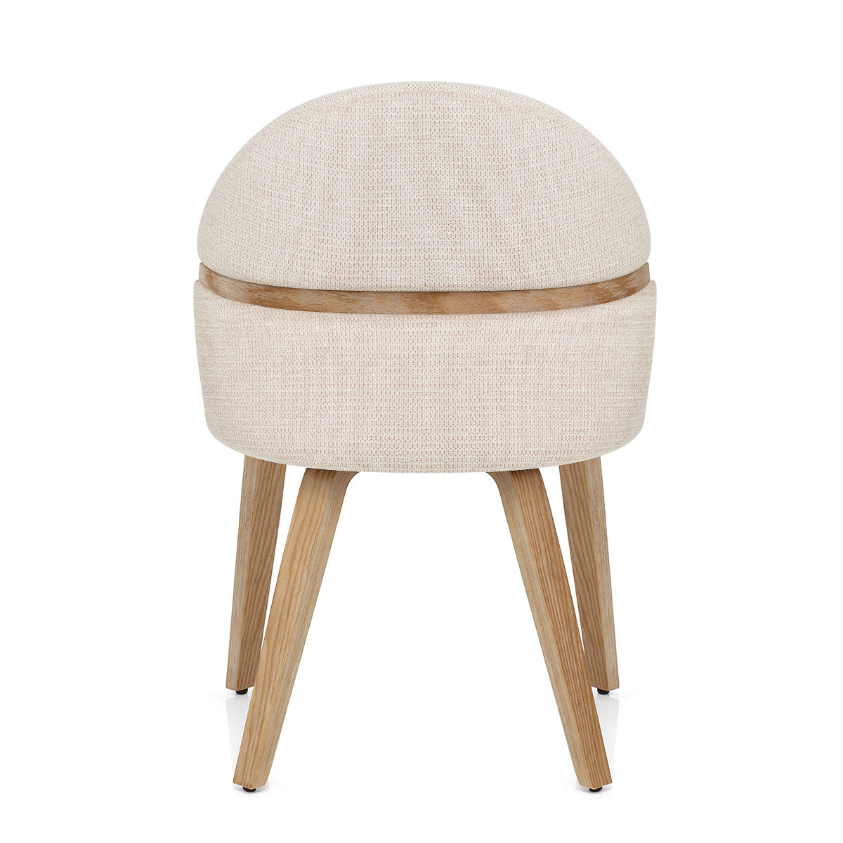 Odessa Oak Chair Beige Fabric