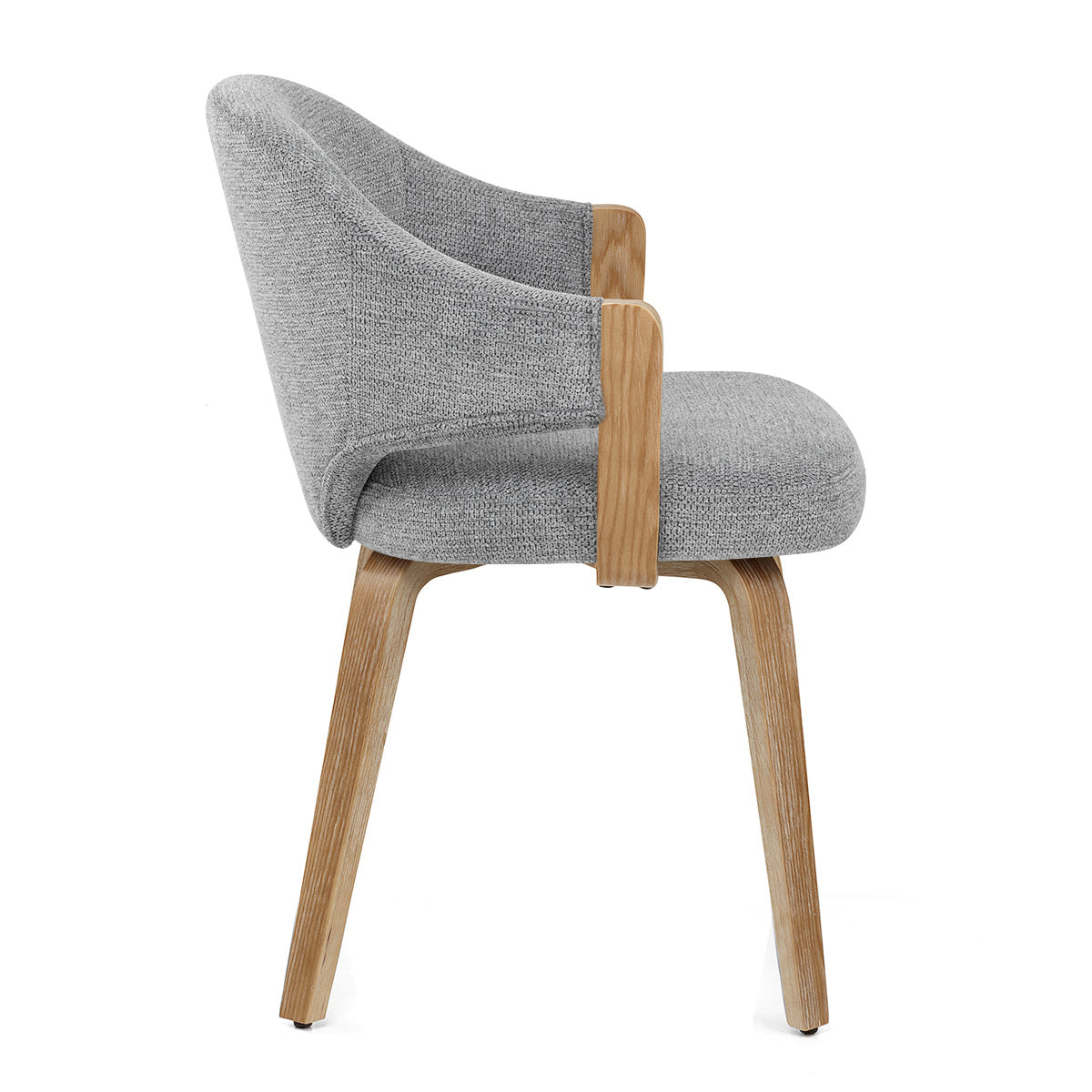 Otto Chair Oak & Grey Fabric