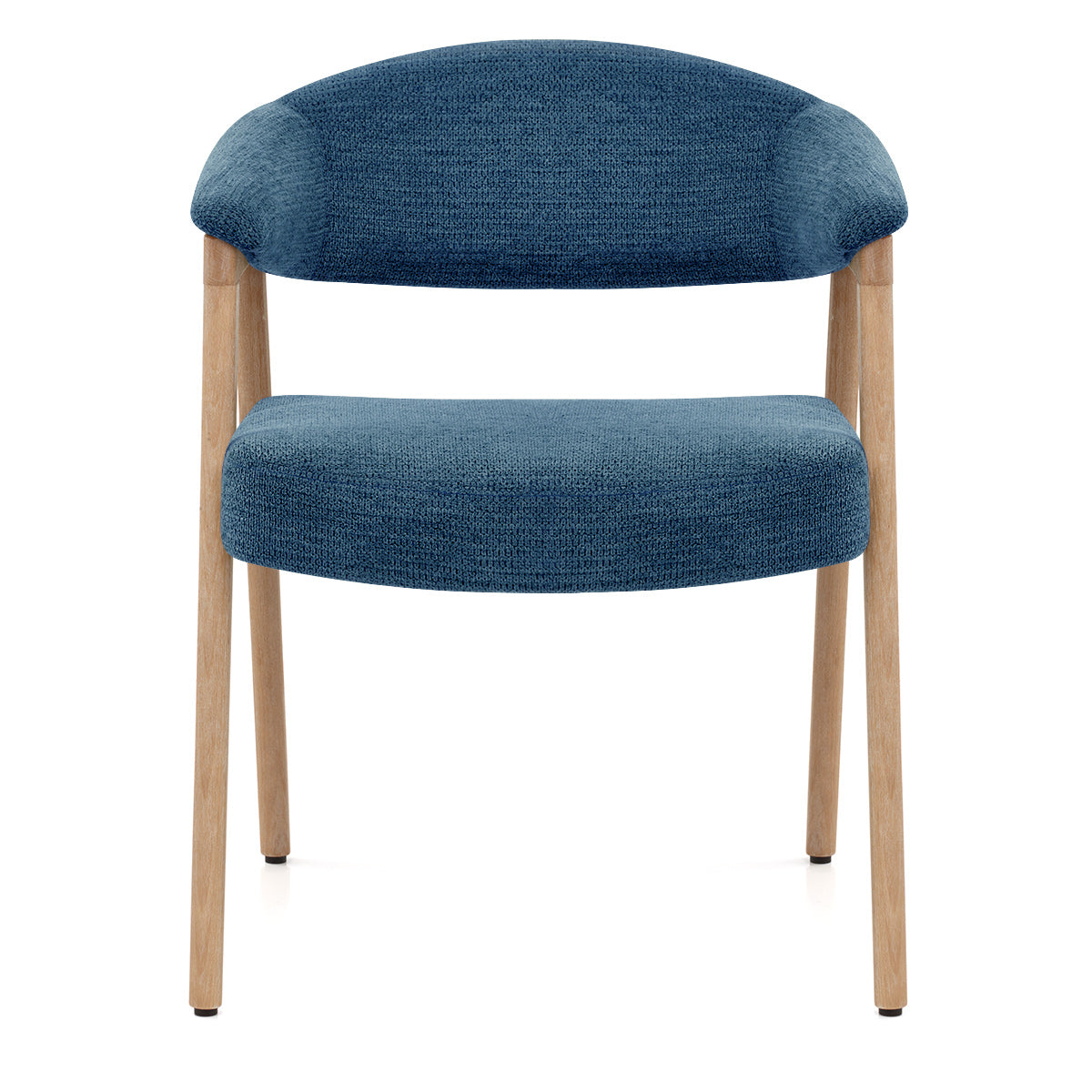 Falco Chair Oak & Blue Fabric