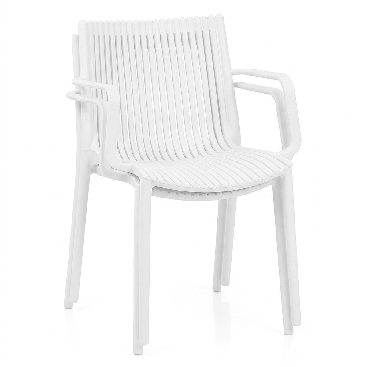 Aura Outdoor Stackable Armchair White