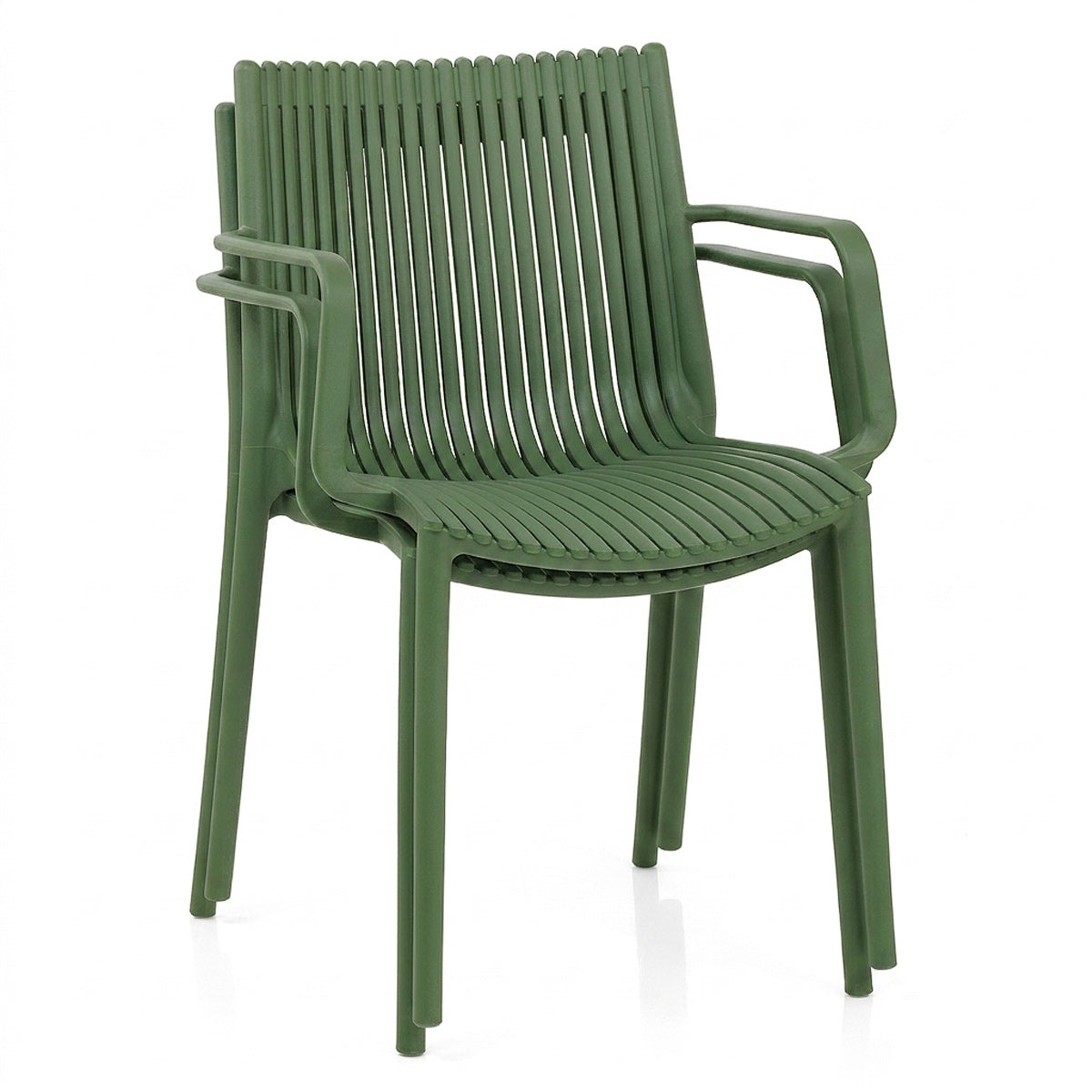 Aura Outdoor Stackable Armchair Green