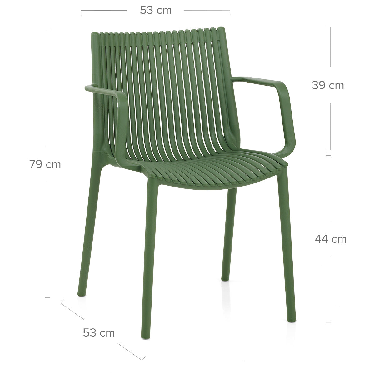 Aura Outdoor Stackable Armchair Green