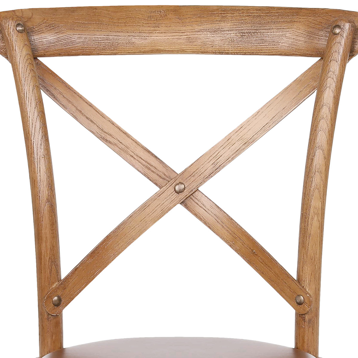 Marcel Walnut Cross Back Chair Brown Leather