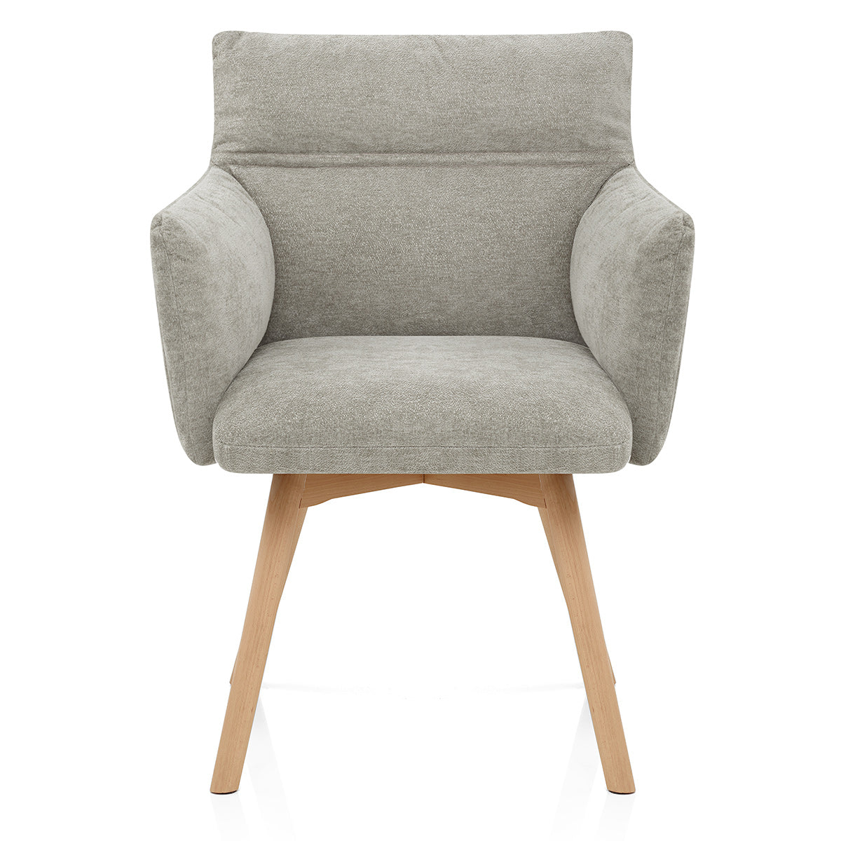 Mica Chair Oak & Grey Fabric