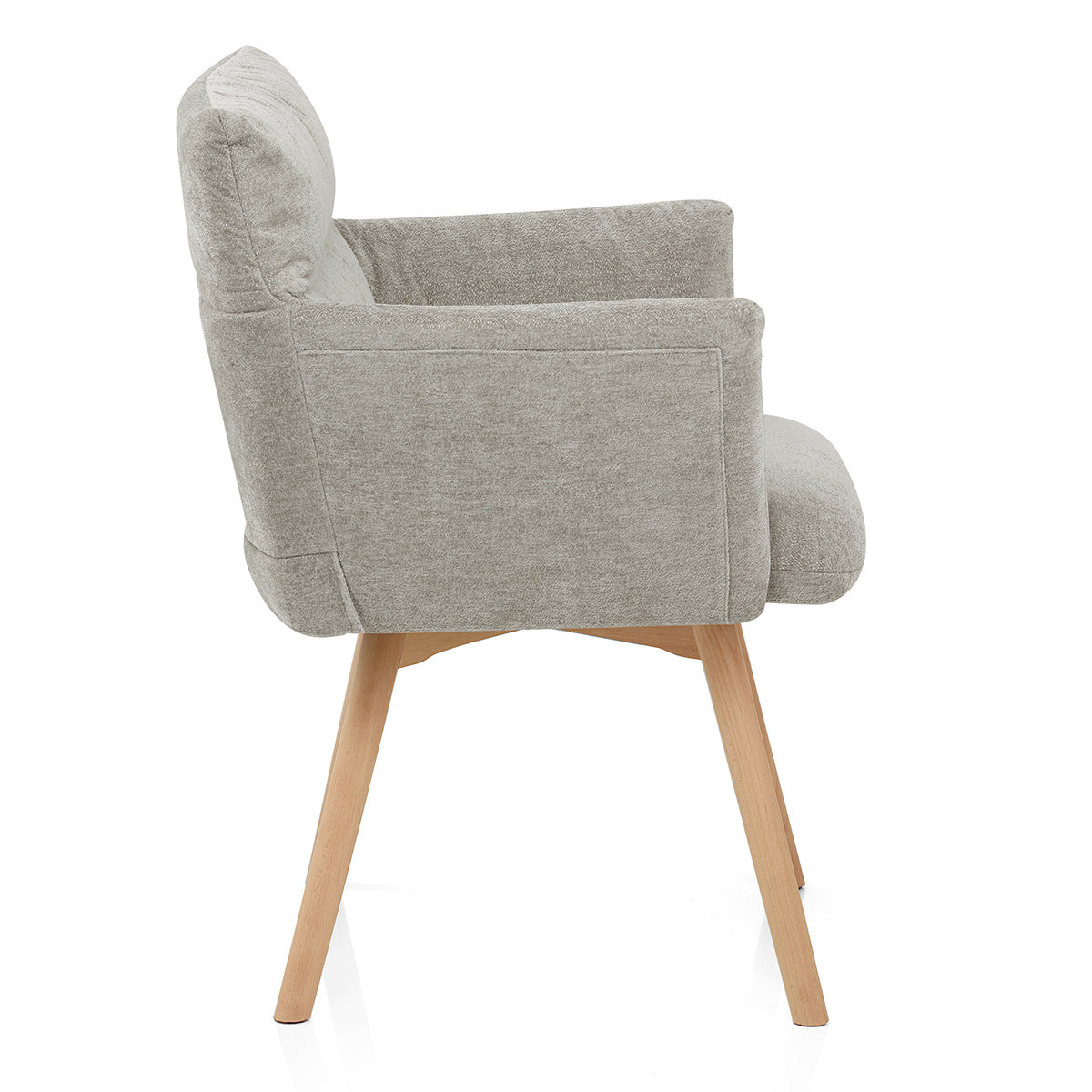 Mica Chair Oak & Grey Fabric