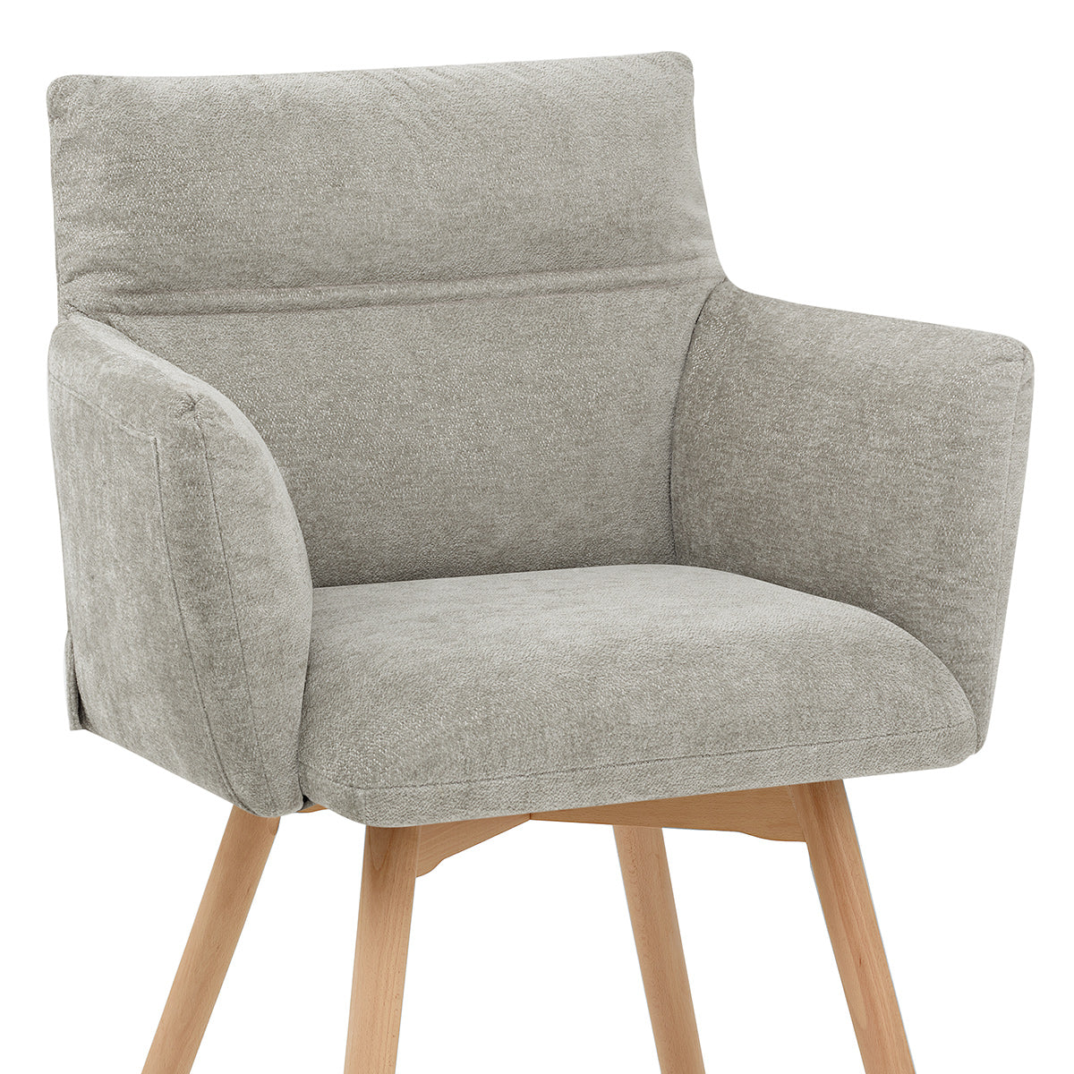 Mica Chair Oak & Grey Fabric