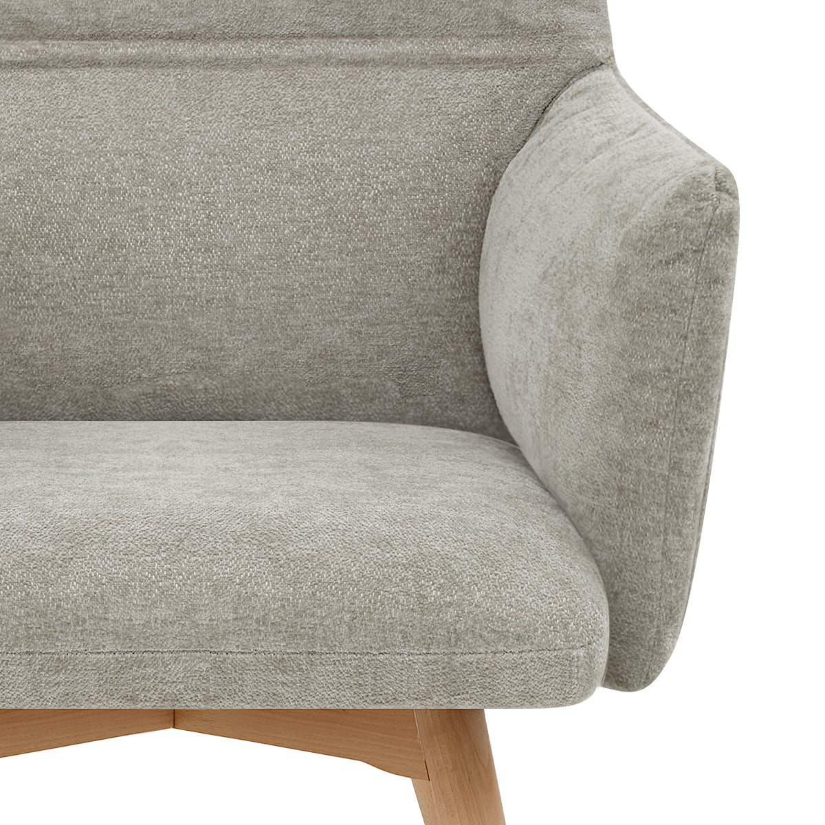 Mica Chair Oak & Grey Fabric